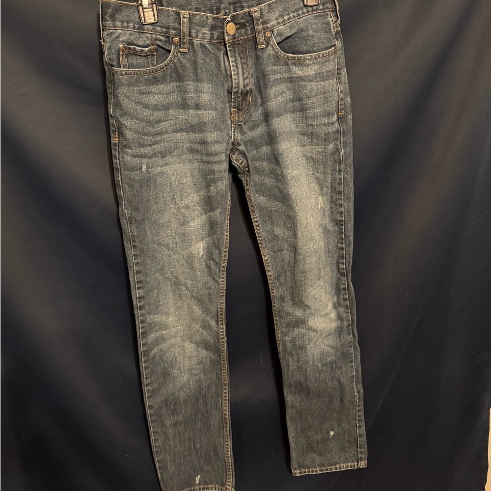 Bullhead Blue Relaxed Jeans with Vintage Distressing